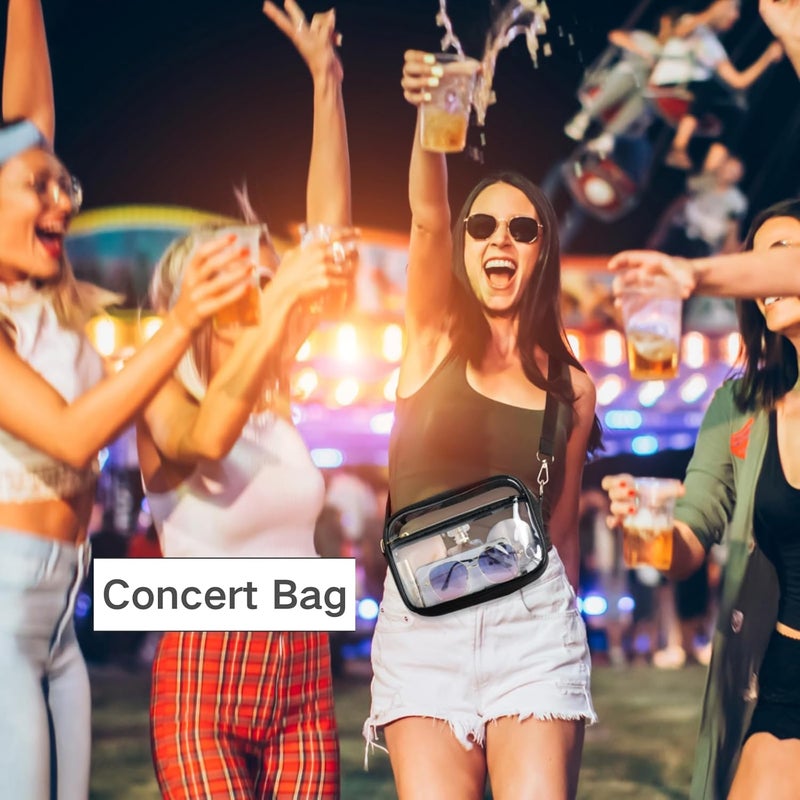 Packism حقيبة شفافة لفعاليات الملعب - حقائب شفافة للنساء لحقيبة كروس بودي لحفلات الموسيقى يوم المباراة، الرياضة، المهرجان - Image 4